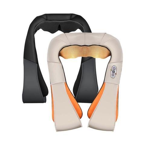 2X Electric Kneading Back Neck Shoulder Arm Body Massager Black/White