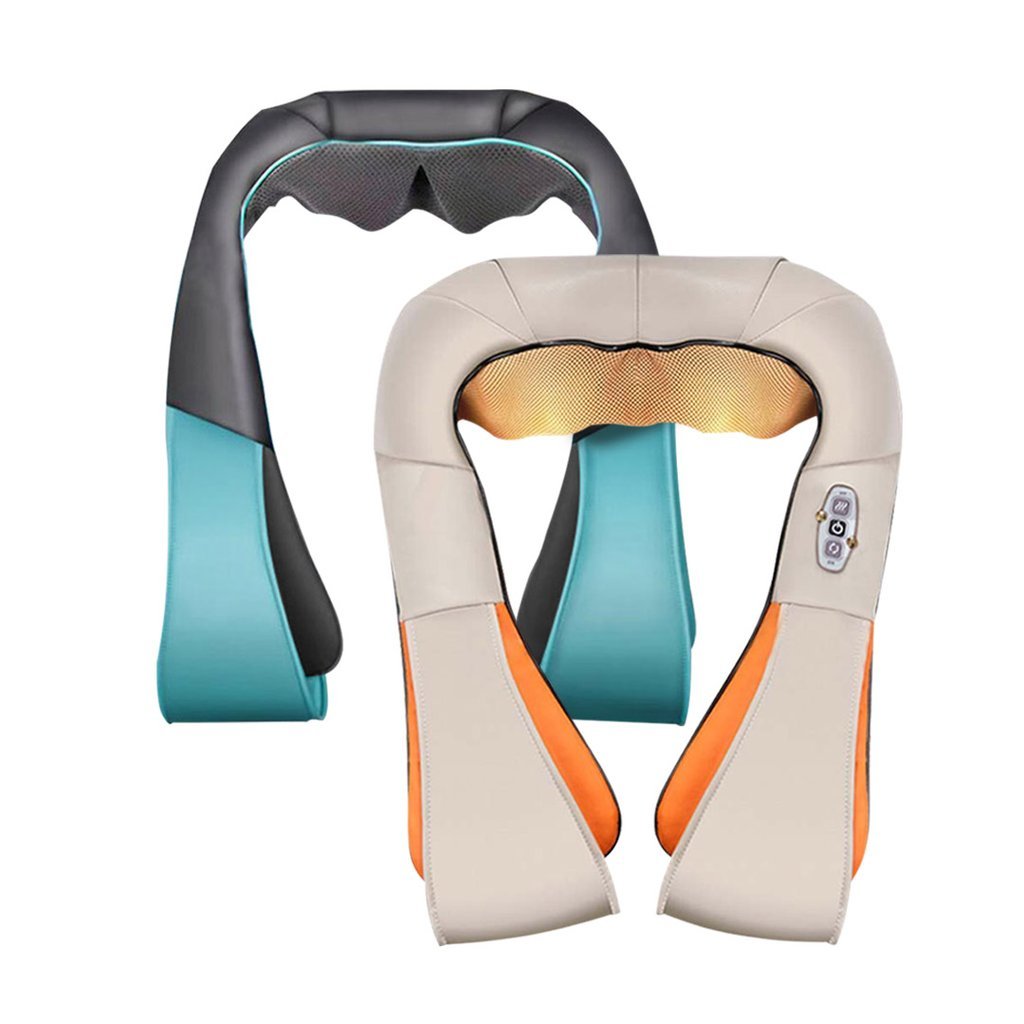 2X Electric Kneading Back Neck Shoulder Arm Body Massager Blue/White