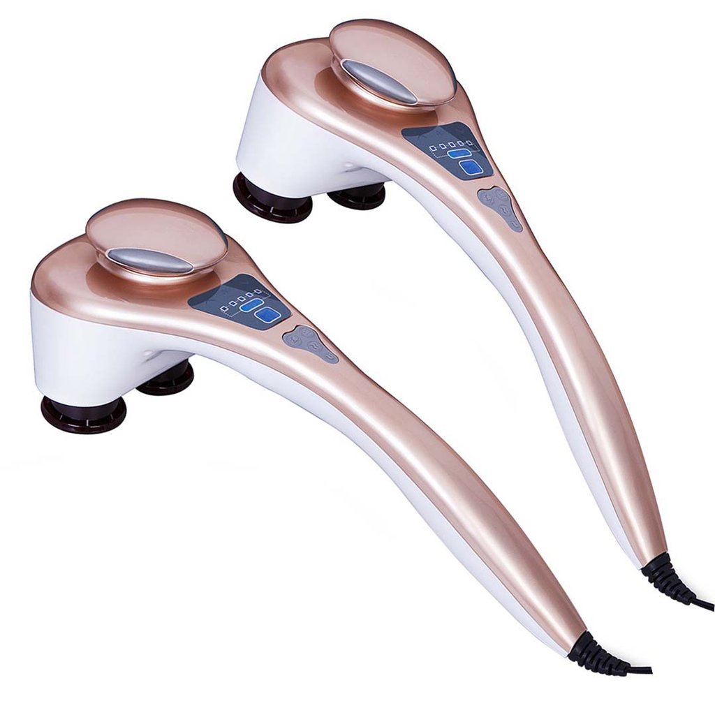 2X Portable Handheld Massager - Soothing Heat - 4 Heads