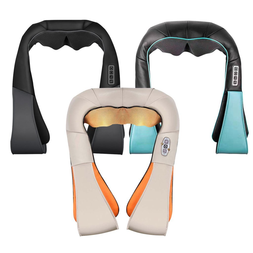 3X Electric Kneading Back Neck Shoulder Arm Body Massager Black/Blue/White