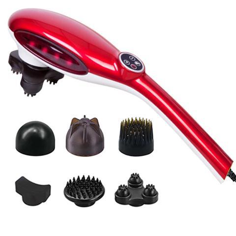 6 Heads Portable Handheld Massager - Red