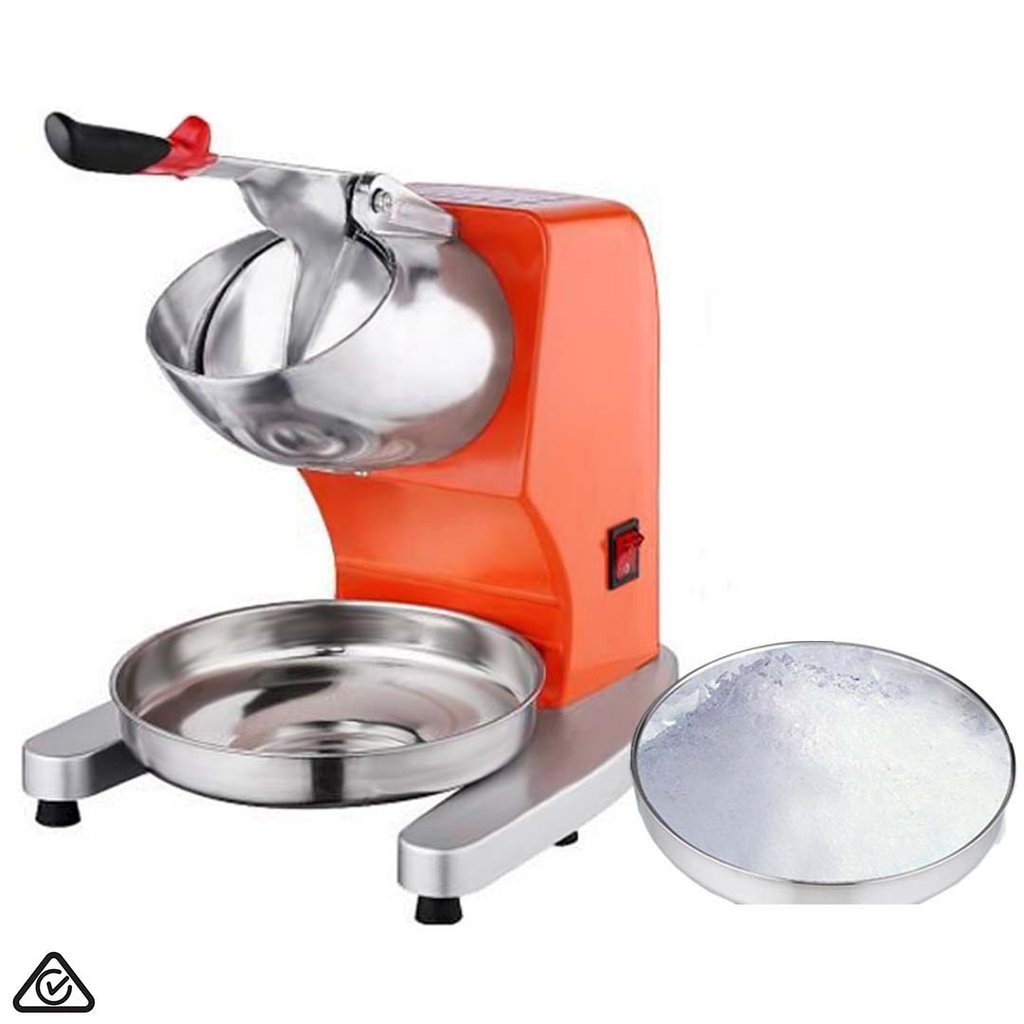 Electric Stainless Steel Ice Shaver/Slicer Machine - Commercial - Orange